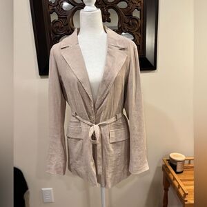 Bagatelle Collection belted blazer Minimalist/demure.